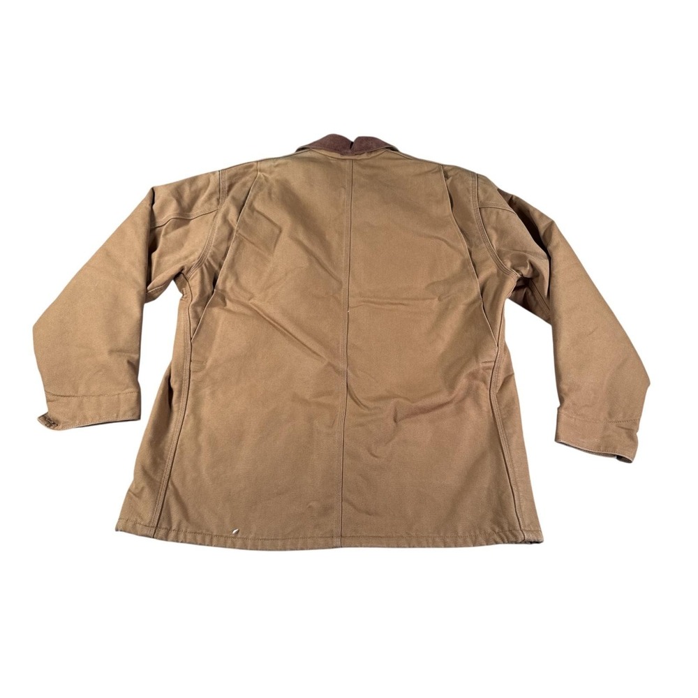 Carhartt Chore‎ Coat Jacket Mens 2XL Tall Brown Blanket Lined Canvas Workwear - Picture 2 of 13